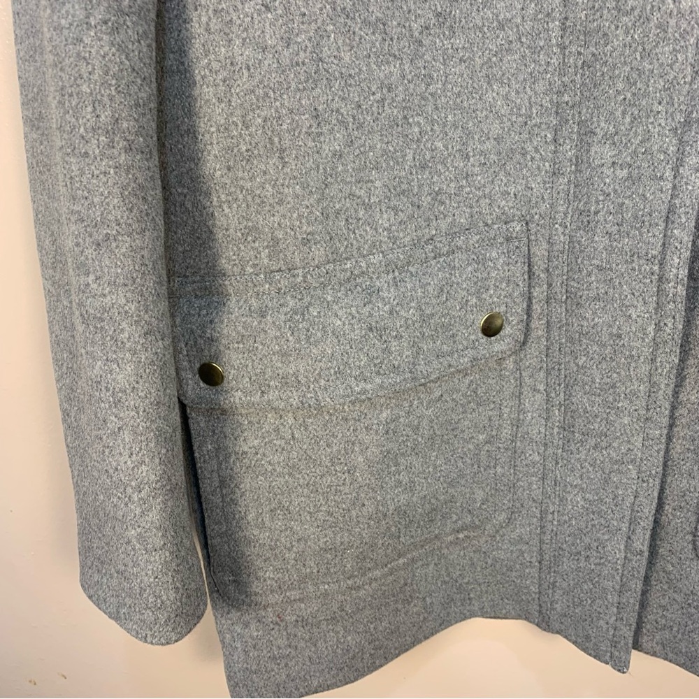 J.Crew Vail Wool Blend Faux Fur Trim Parka Jacket Coat - Picture 9 of 15